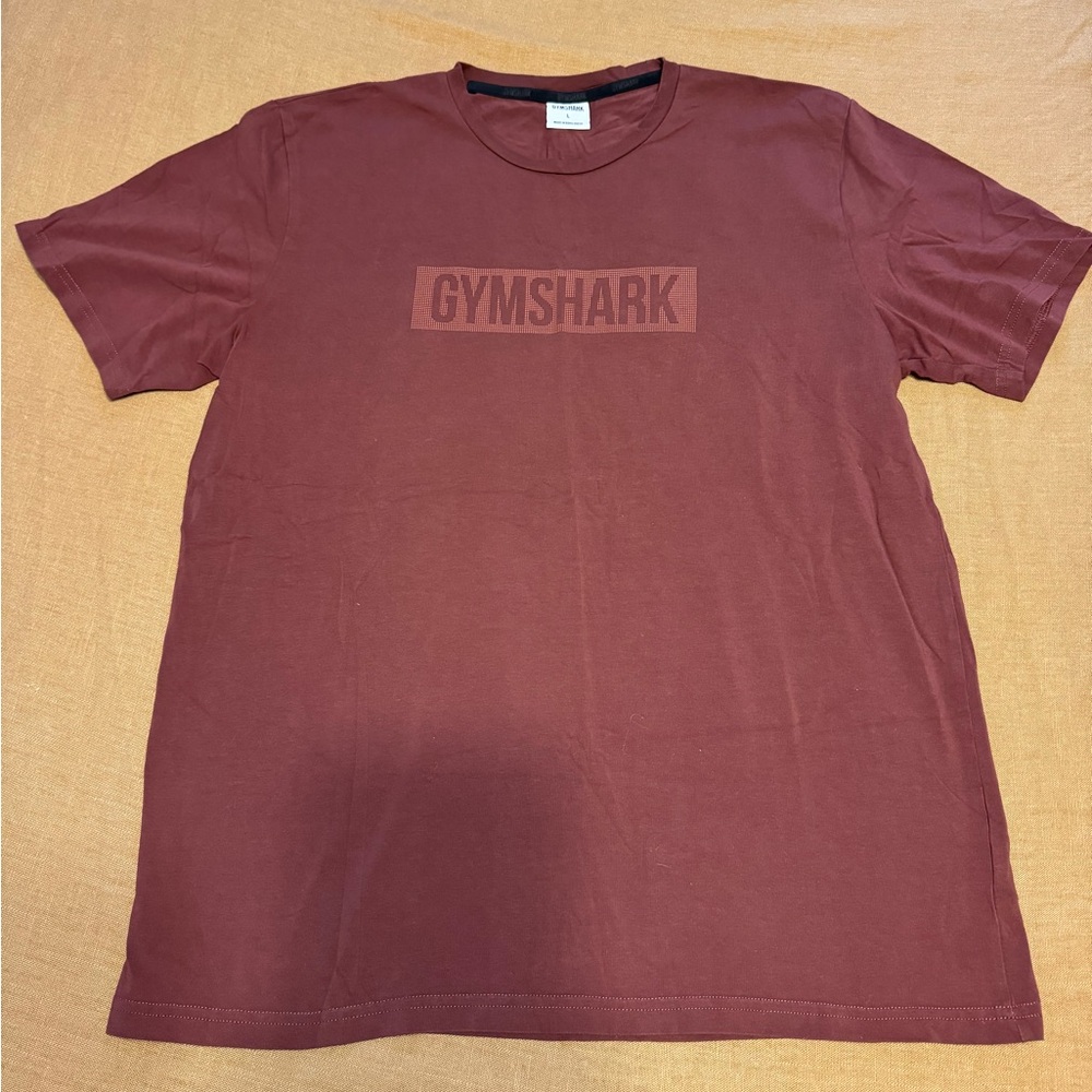 Gymshark Men's Burgundy Short Sleeve Tee